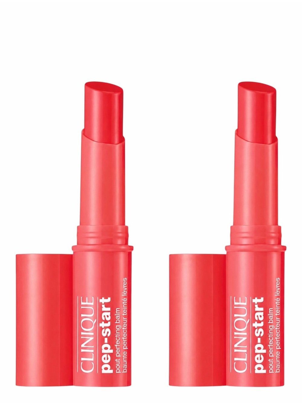 CLINIQUE PEP-START POUT PERFECTING LIP BALM TANGERINE 3.6G X2 - BRAND NEW